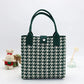 New Knitted Large Capacity Simple Stylish Handbag Customizable Personality Weave Bag Commuter Friendly Birdseye Pattern