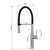 Tuqiu Gray Pull Down Sink Faucet Brushed Nickel Kitchen Faucet Tap Hot and Cold Red Spring Faucet SUS304 Rotation Pull Down