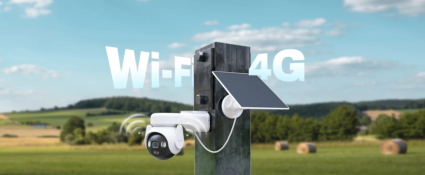IMOU AOV PT Pro 5MP With Solar Panel 360° PTZ Outdoor Security Camera 4G LTE Wifi Aurora Color Night Vision Auto Track IP Camera