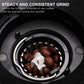 BioloMix Automatic Burr Mill Electric Coffee Grinder, featuring 30 gears for grinding espresso and American coffee, With Magneti