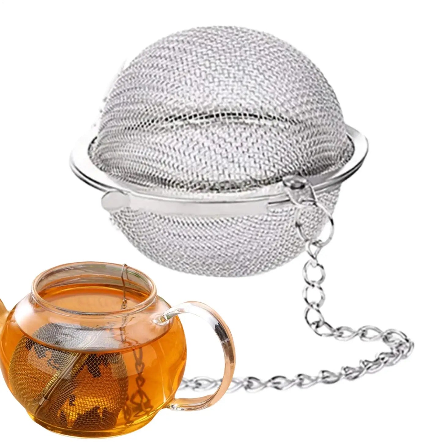 Tea Infuser Ball Stainless Steel Filter Ball Fine Mesh Tea Sieve for Matcha Coffee Baking Cooking Travel Work Kitchen Cocktail