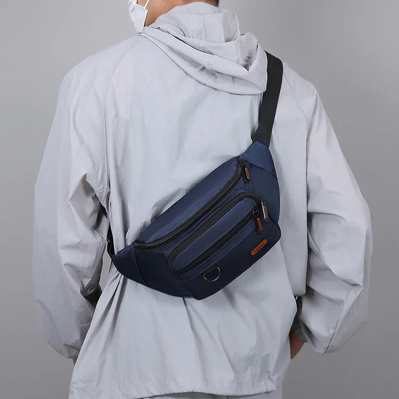 Waterproof Men's Waist Pack Fanny Pack with Adjustable Strap for Travel Sports Running - Quick-Access Outdoor Waist Bag