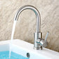 Stainless Steel Hot and Cold Water Mixer Tap, Single Handle Bathroom Faucets, Deck Mounted, Household WashBasin Sink Tap
