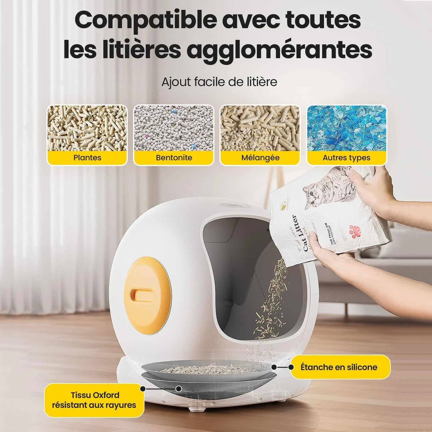 UBPet C20 75L cat automatic litter tray, super large capacity, anti-pincer, bathroom for cat