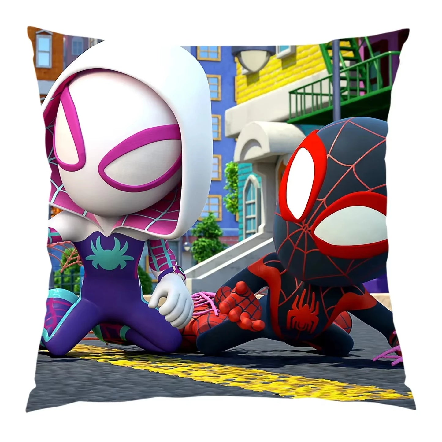 Cute Cartoon Spidey And His Amazing Friends Pillow Covers Decorative Home Double-sided Print Square Pillow Decoration Pillowcase