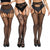 3 Pcs Pantyhose Fishnet Sexy Thigh-High Stockings Suspender Stockings for Women Garter Belt Stockings Hollow Out Pattern Tights