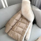 2025 Winter New Mid-length Temperament White Goose Puffer Parkas Women Fox Fur Detachable Large Lapel Fur Down Jacket High Qual