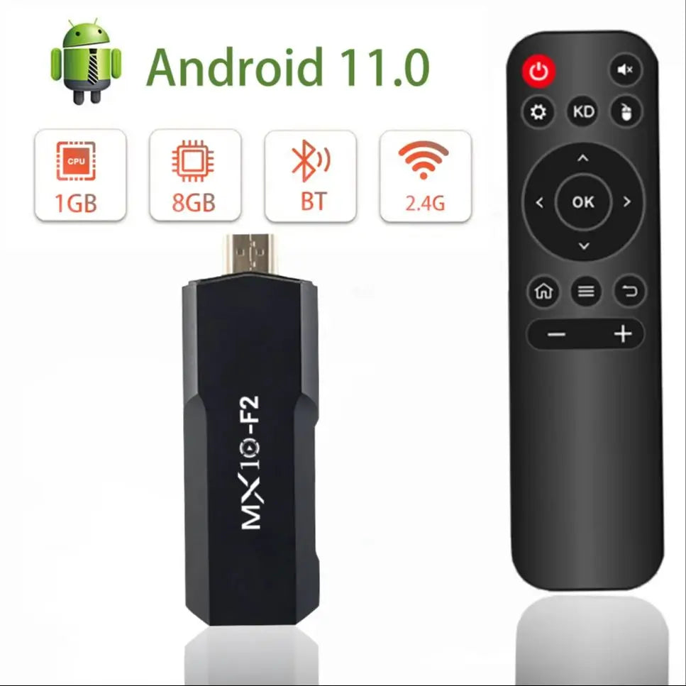 TV Sticks 1gb 8gb 1 unit Android 2024 stb mx10 F2 TV Box Android 4k eu Android TV Stick