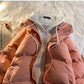2026 Korean Winter Leisure Cotton Clothes Women Parker coat Y2K Multi-functional Fake Two Pocket Zipper Down Jacket Thick Coat