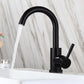 Stainless Steel Hot and Cold Water Mixer Tap, Single Handle Bathroom Faucets, Deck Mounted, Household WashBasin Sink Tap