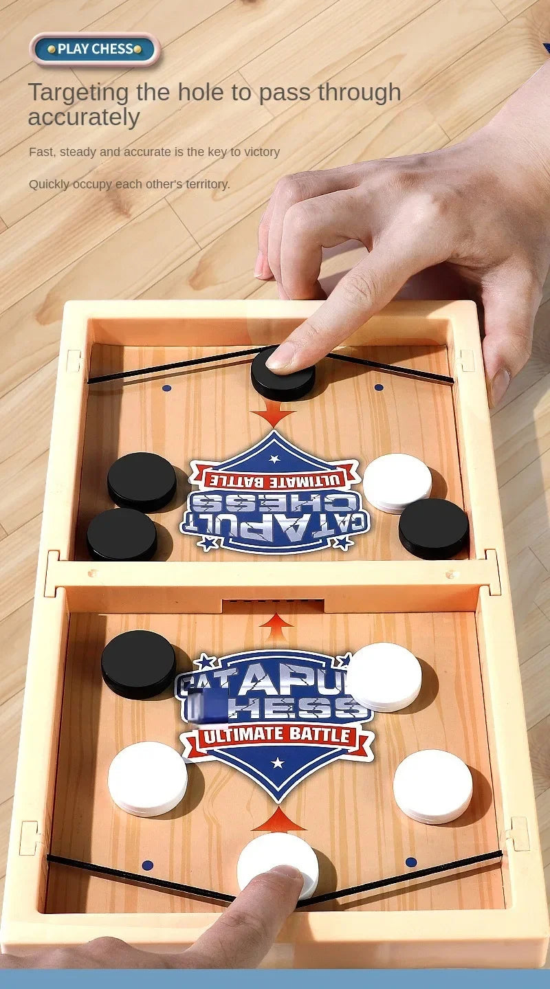 Fast Sling Puck Game Slingshot Chess Table Chess Puzzle Party Game Adult Child Family Game Desktop Battle Board Games