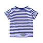 Jumping Meters 2-7T New Arrival Striped Cars Baby Girls Tees Cotton Summer Toddler Clothes Kids Tops Children's Tshirts