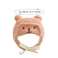 Cartoon Bear Plush Baby Hat Winter Polar Fleece Beanie Cap for Infant Korean Cute Warm Thicken Cotton Kids Ear Protection Hats