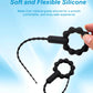 Silicone Vibrating Urethral Sound for Intense Stimulation, Electric Prostate Massager Toy, Soft & Flexible Beaded Design