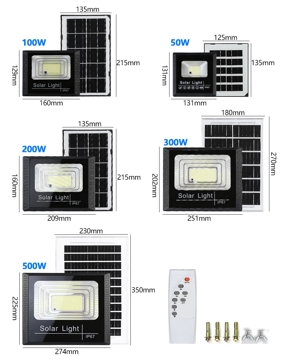 LED Solar Light For Outdoor Garden Floodlight Luminous Waterproof Stairs Wall Solar Light Dimming Light/time/remote Control