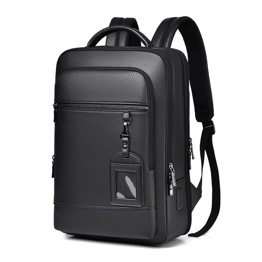 Executive Backpack Men PU Leather USB Charging Satchel Briefcase Office Travel Laptop Office Business Shoulder Back Pack Male