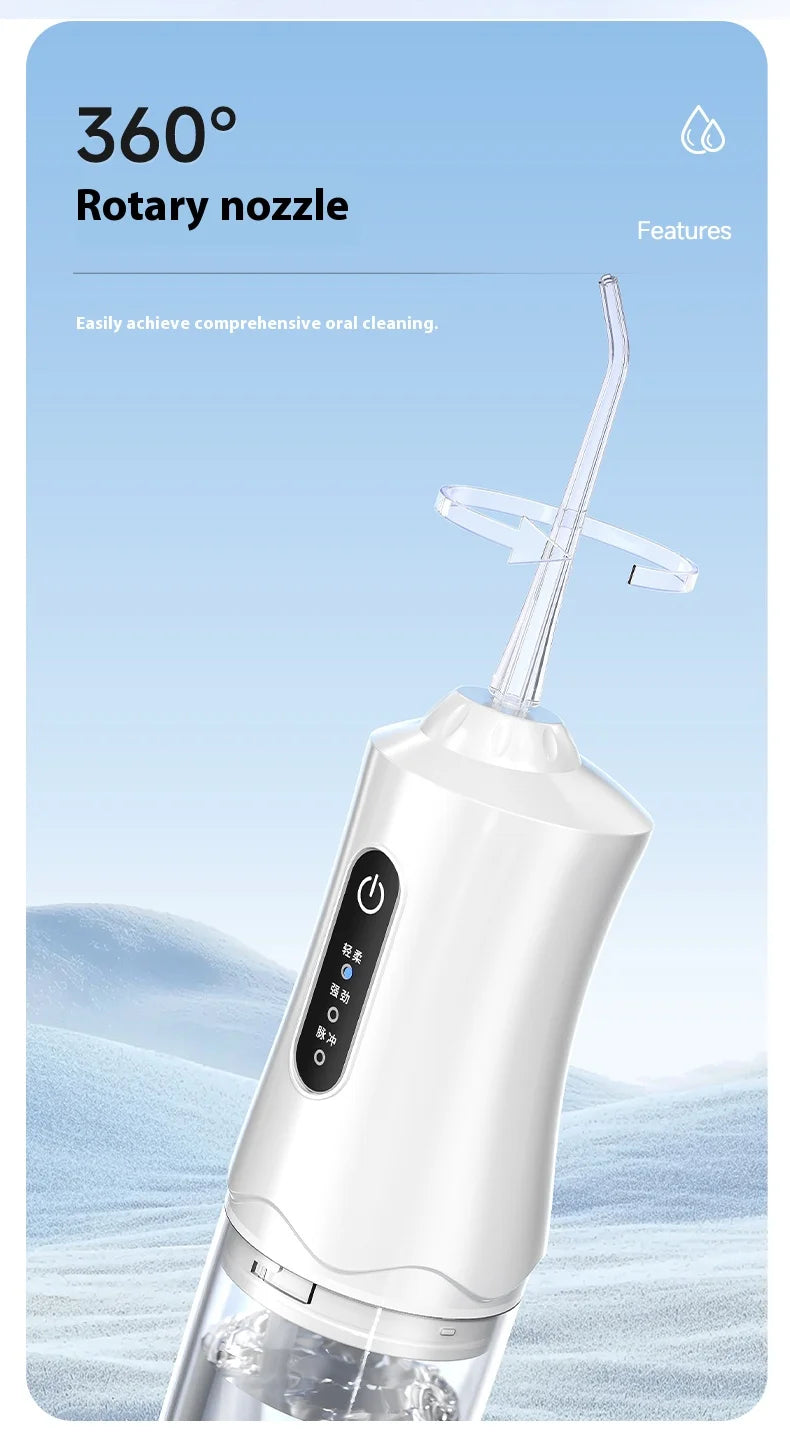 Electric Water Flosser 68000 Pulses-3 Modes, 4 Nozzles,200ML Tank, IPX7 Waterproof, Portable Oral Irrigator for Braces &Gum Care