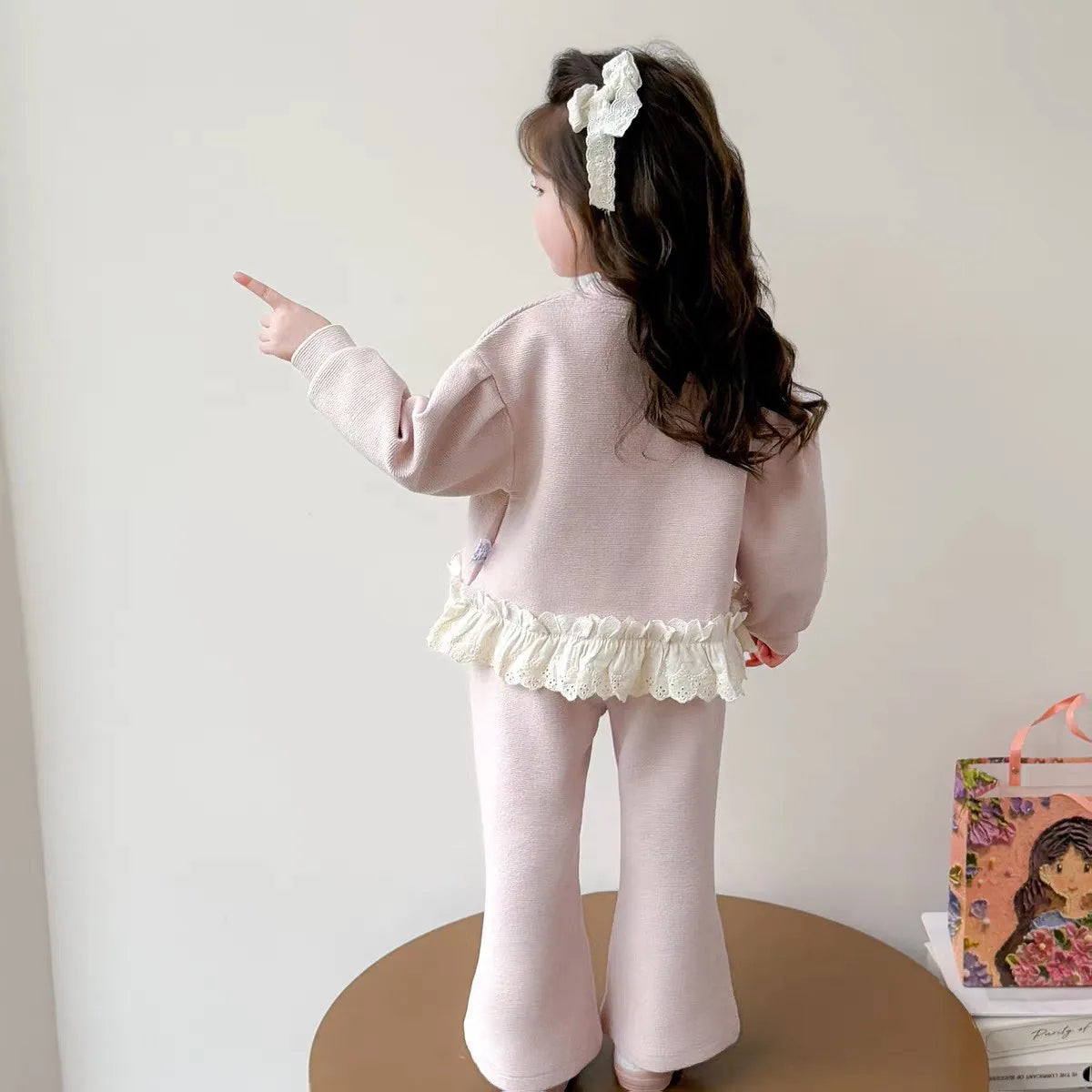 Girls Fashionable Sweet Spring Autumn New Style Casual Long Sleeve Two-Piece Set Children's Clothing Baby Girl Outfit