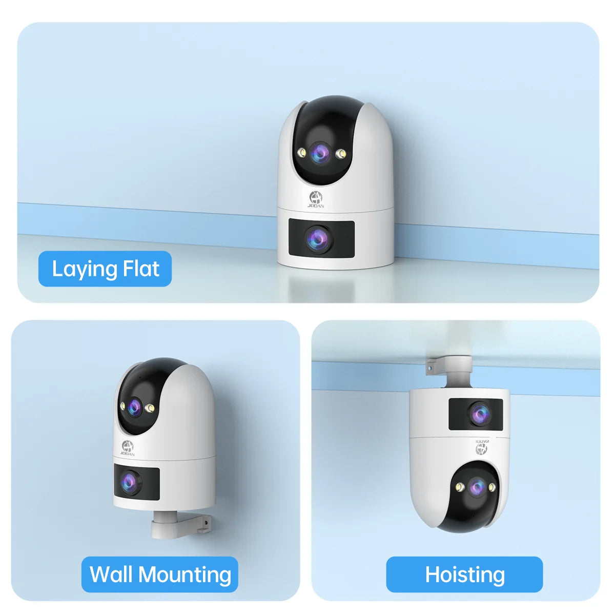 JOOAN 4K 6MP HD  PTZ Camera Outdoor Dual Lens Dual Screen AI Tracking 5G WIFI IP Camera Security CCTV Video Surveillance Cameras