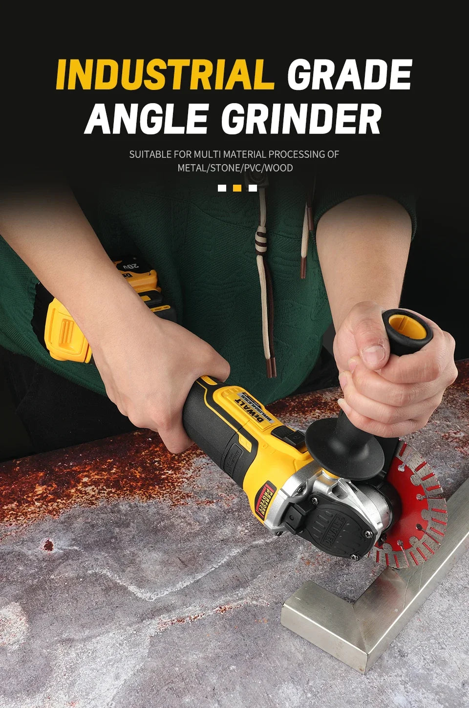 Dewalt DCG405NT 125MM amoladora angular sin escobillas inalámbrica 9000RPM máquina cortadora pulidora para baterías de litio