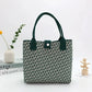 New Knitted Large Capacity Simple Stylish Handbag Customizable Personality Weave Bag Commuter Friendly Birdseye Pattern