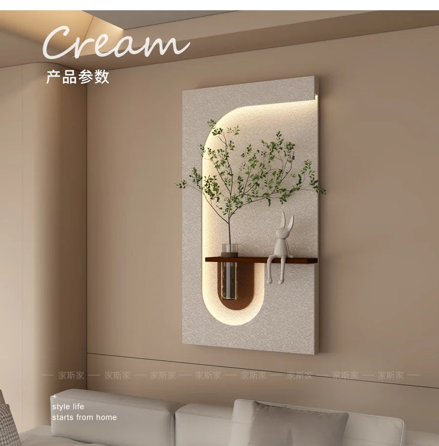 Jiasijia 2024 vase hydroponic decorative painting cream wind porch physical three-dimensional decorative