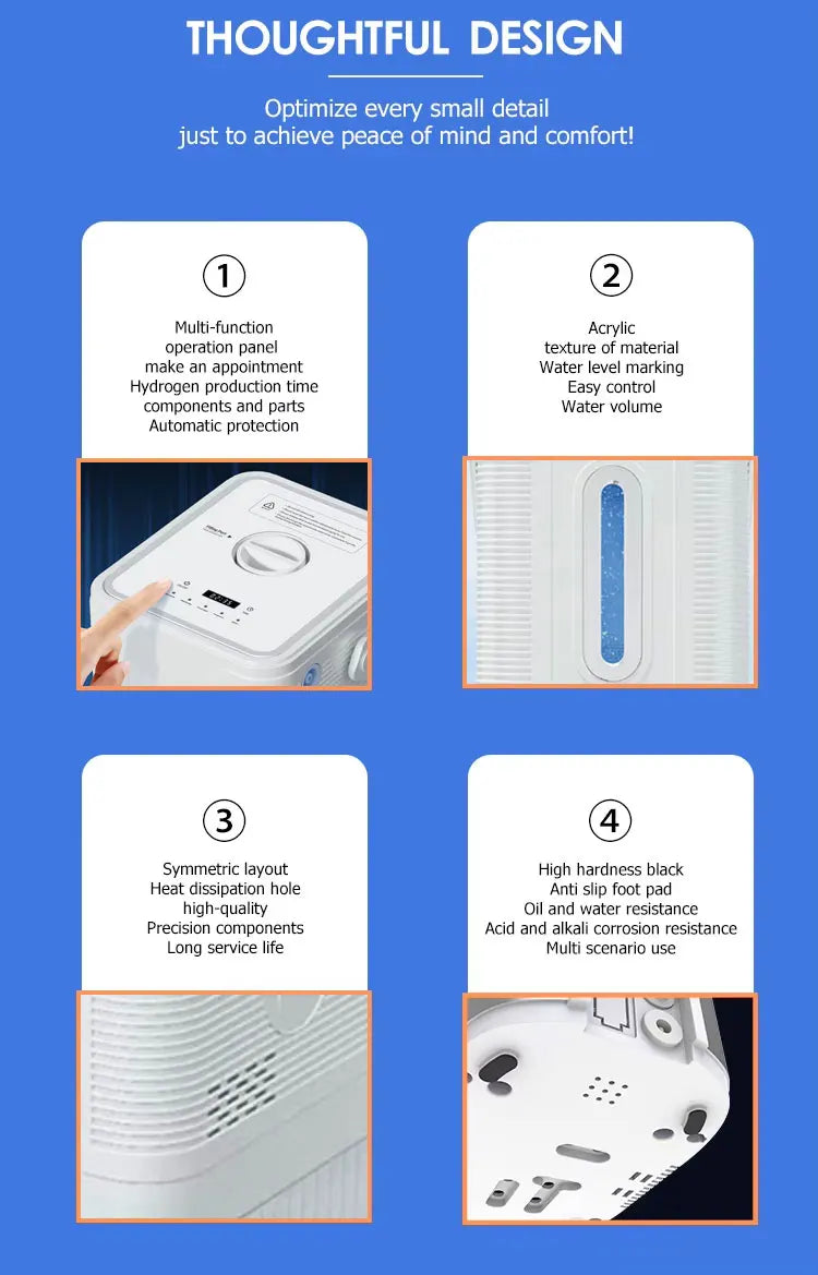 Hydrogen Inhalation Machine 225ml 300ml 450ml Hydrogen Gas Inhalation Device Multifunctional Hydrogen Absorption Generator