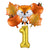 6Pcs Autumn Forest Animals Kids Birthday Party Decoration Squirrel Pine Cone Foil Balloon With 0-9 Number Ball Thanksgiving Gift