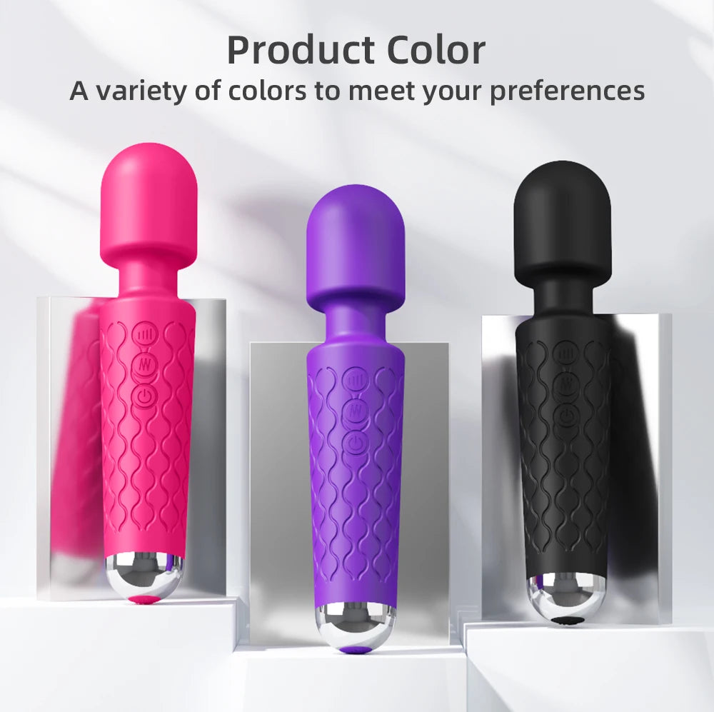 USB Rechargeable Powerful Clitoris Vibrator AV G-Spot Massager Sexual Wellness Erotic Adult Toy for Women