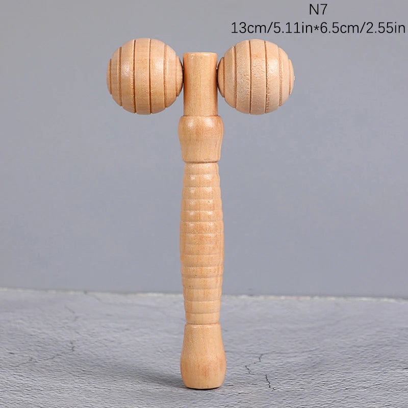 1pc Wooden Massage Roller Portable Massage Tools For Face Neck Muscle Relax Head Foot Massager Stick Body Relaxation