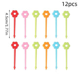 Fruit Fork Cartoon Kids Cake Fruit Toothpick Mini Animal Fork Food Grade Plastic Bento Lunch Bento Accessories Party Decor