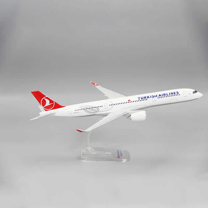 1/200 Scale A350 A350-900 Turkish Airline Aircraft Plastic ABS Assembly Plane Model Airplanes Model Toy For Collection