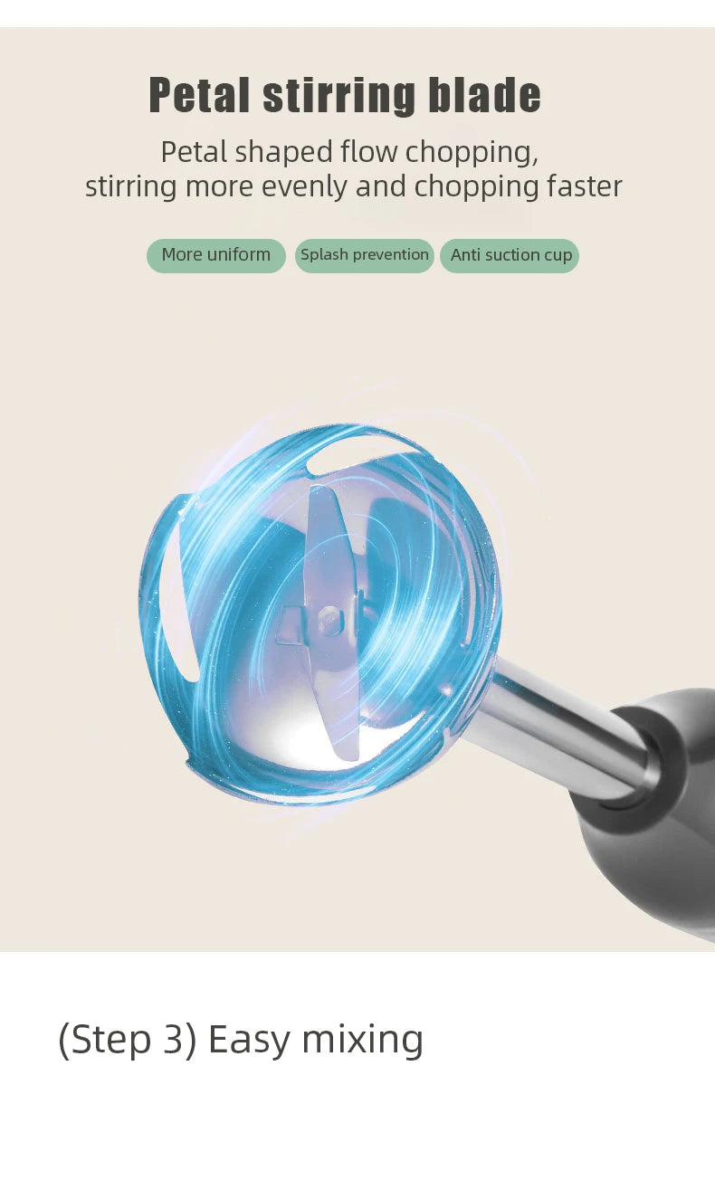 4 in 1 1000W Electric Hand Blender,stainless steel blade hand blender, meat and vegetable immersion, egg juicer set