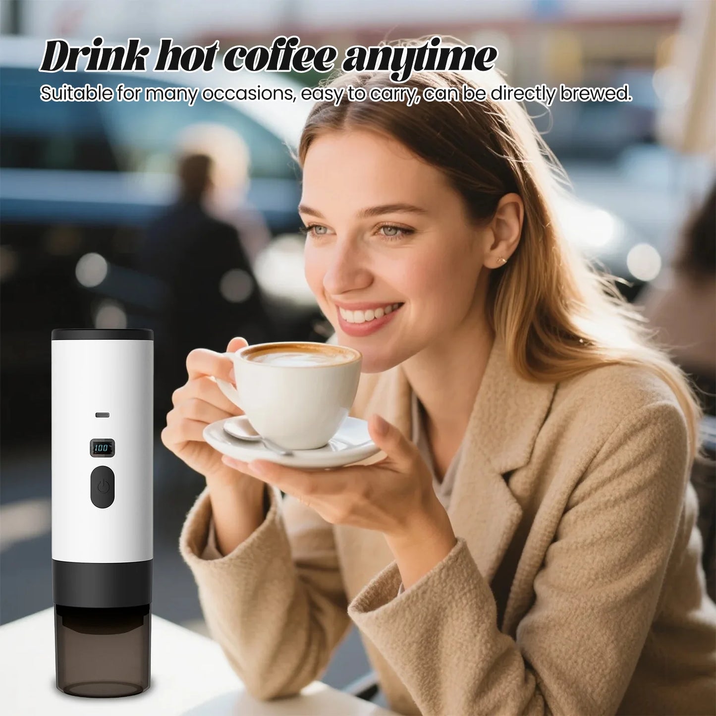 Portable Electric Capsule Coffee Maker Espresso Pot Cordless Heating Pump Press Coffee Maker Travel and Car 3 in 1 Coffee Pot