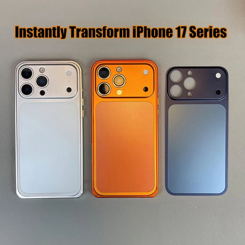 Original Alloy Frame Case For iPhone 13 14 15 16 Pro Max Instantly Transform 17 Pro Max Large Window Backplane Protective Film