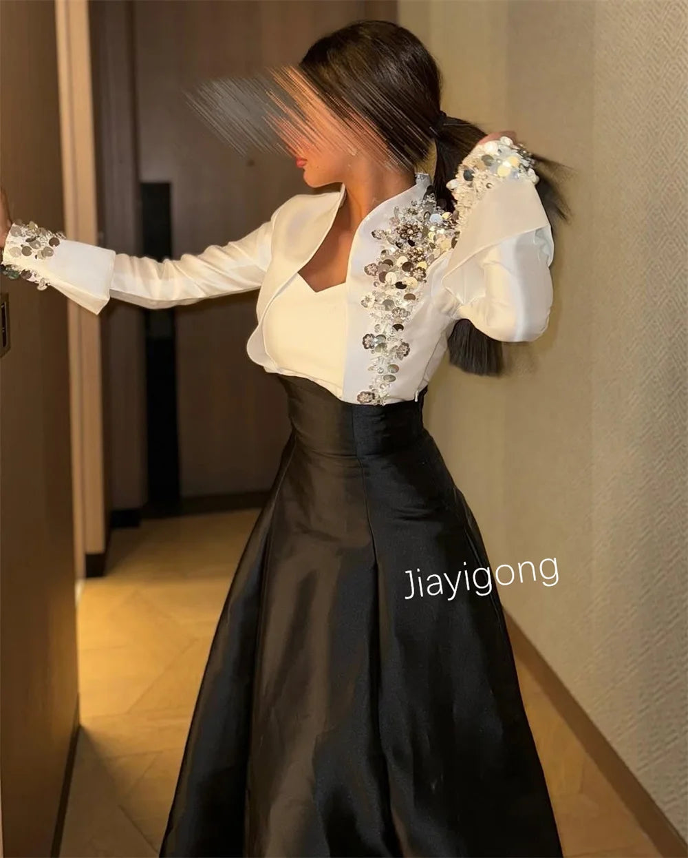 Simple Jersey Rhinestone Pleat A-line V-neck Long Dresses Quinceanera Classic Exquisite Sizes Available