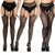 3 Pcs Pantyhose Fishnet Sexy Thigh-High Stockings Suspender Stockings for Women Garter Belt Stockings Hollow Out Pattern Tights