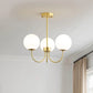 Modern luxury chandeliers E27 Bulb glass ball chandelier minimalism suspension design Living Room kitchen island pendant light