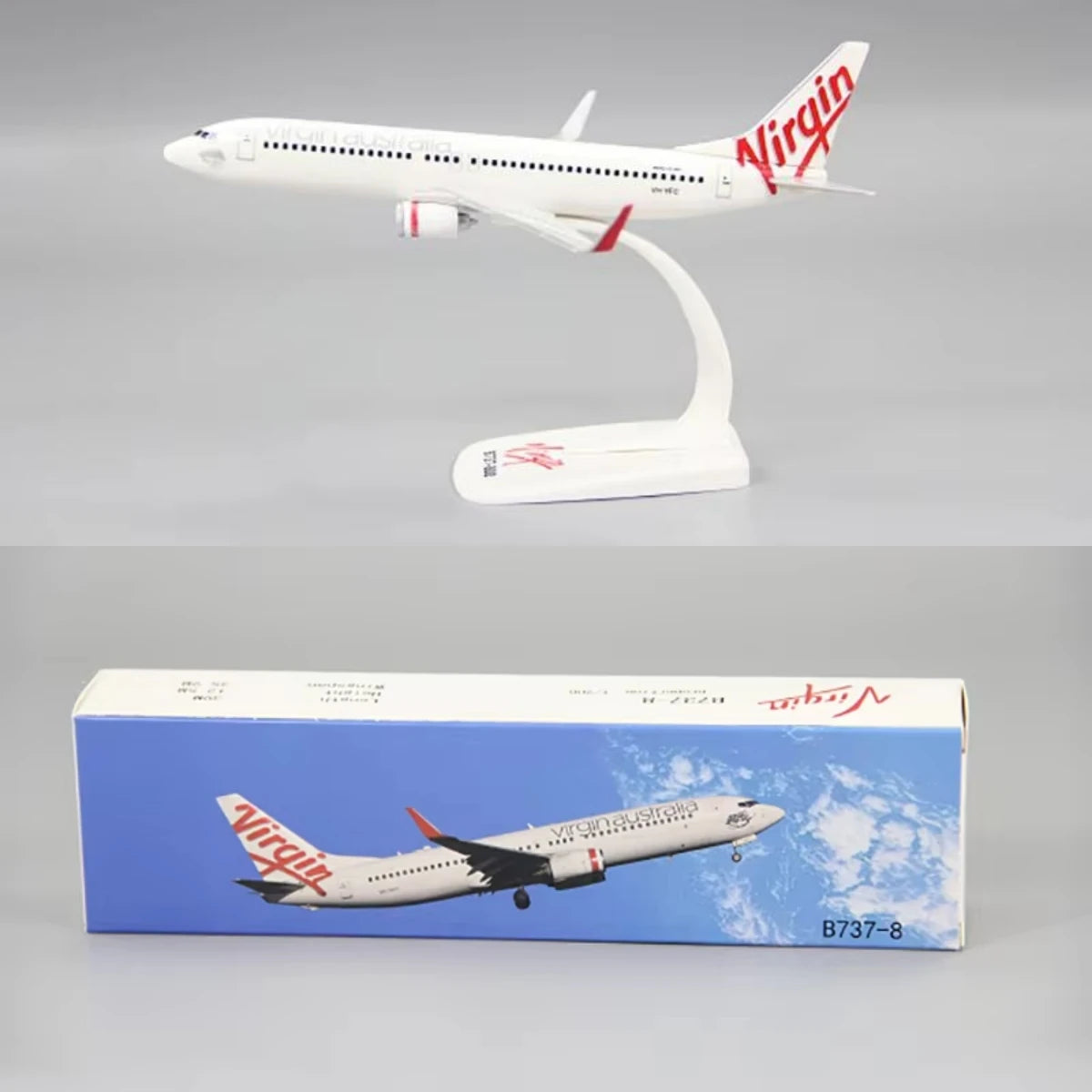 1:200 Scale Virgin Atlantic Flight B737-800 Alloy Passenger Aircraft Model Collection Display Boutique Decoration