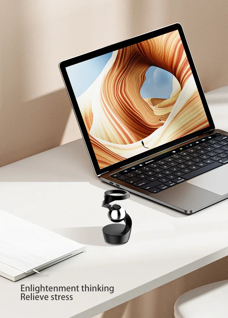 Gravity Defying Kinetic Desk Toy Desktop Levitating Gyro Stress Relief Kinetic Levitation Toys Optical Illusion Desk Toy