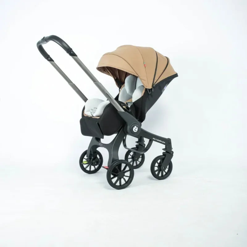 Baby Stroller, Multifunctional Stroller Foldable with Car Seat Baby Car Carriage Portable Baby Stroller 3in1