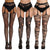 3 Pcs Pantyhose Fishnet Sexy Thigh-High Stockings Suspender Stockings for Women Garter Belt Stockings Hollow Out Pattern Tights