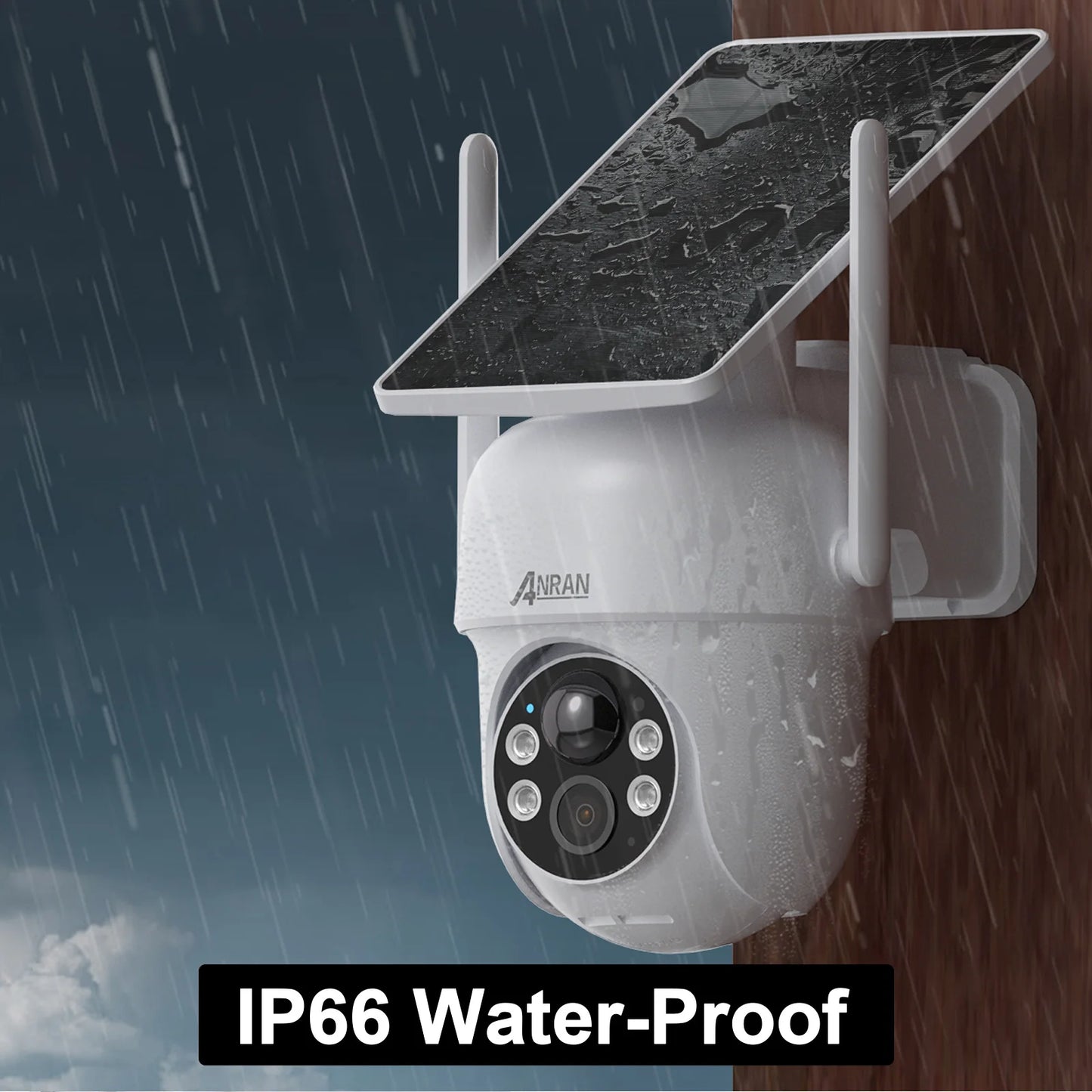 ANRAN Solar Camera 2K 3/5MP 2.4G Wifi Surveillance Security Cameras Home Protection Battery Cameras PIR Detect,Two Way Audio