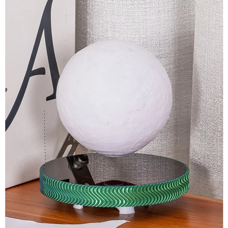 Magnetic Levitating Bulb Saturn Moon Lamp Levitating Rotating Table Lamp Creative Office Home Decoration Unique Gifts