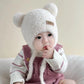 Baby Bear Ear Protection Hat Winter Plush Earmuffs Cap 1-3Year Boys Girls Toddler Warm Headgear Bonnet Solid Velvet Kids Beanies