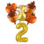 6Pcs Autumn Forest Animals Kids Birthday Party Decoration Squirrel Pine Cone Foil Balloon With 0-9 Number Ball Thanksgiving Gift