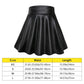 High Waist Faux Leather Textured Half Skirt For Women Versatile And Basic A-Line Skirt Umbrella Skirt Sexy And Slim Mini Skirt