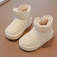 Children's Snow Boots 3-18 Years Old White Waterproof Non-slip Boys Girls Cotton Shoes Winter Soft Non-slip Kids Short Boots