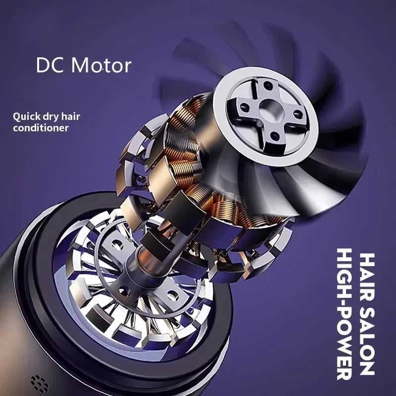 Professional hair dryer - Quick drying - Negative ion hair dryer - Hair care with constant temperature - Portable hair dryer