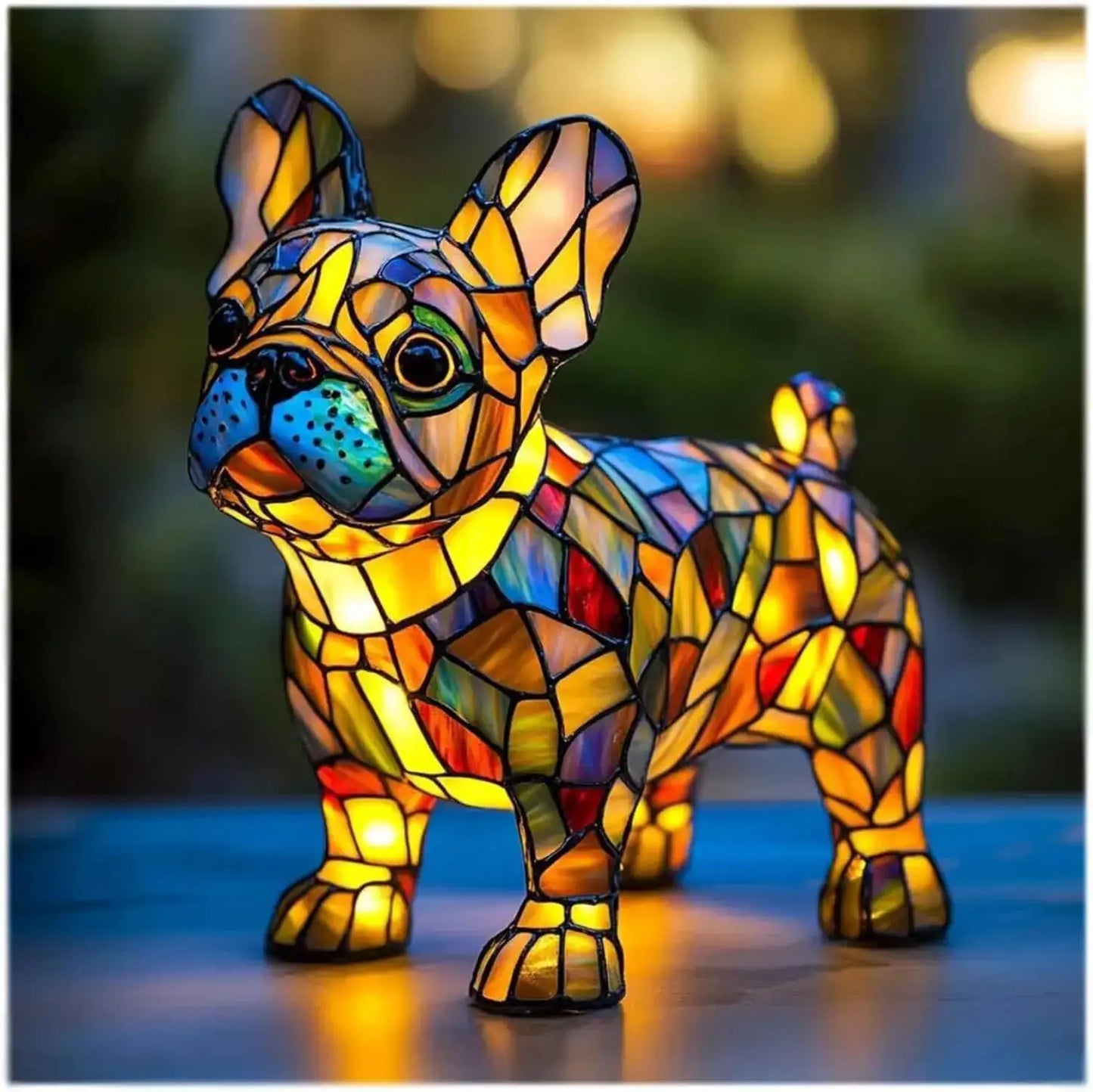 Dog Series Art Night Light Pug Lamp Stained Resin Mosaic Light Corgi Dachshund Dog Decoration Funny Gift For Pets Lover Children